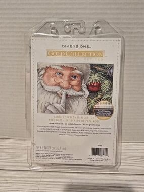 Dimensions Gold Collection "Santa's Secret" Cross Stitch Kit #8799 New Holidays
